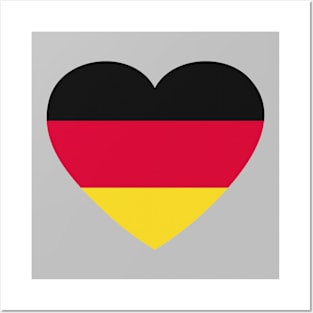 I Love Germany // Heart-Shaped German Flag Posters and Art